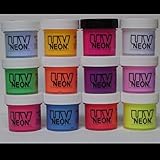12 Color Set UV Black Light .5oz (6oz), Neon Rave Fluorescent Acrylic Paint