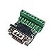Sysly DB9 RS232 D SUB Male Adapter to 9 Position Terminal Breakout Board 2Pcs