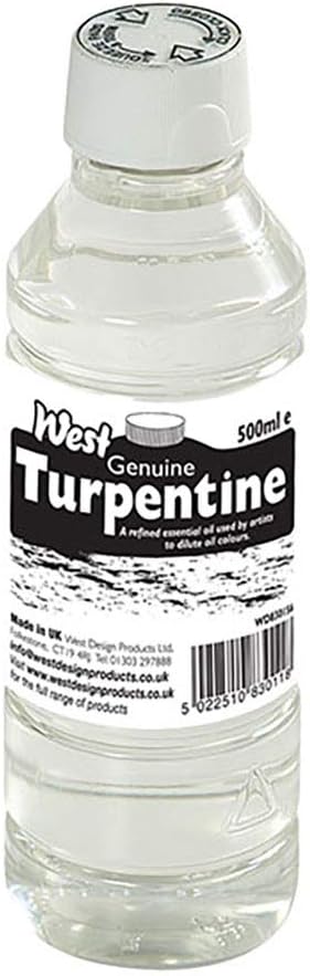 West Genuine Turpentine 500ml - Clear for Paint, Thinning & Cleaning