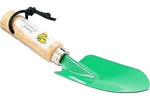 Rugg Kids' Garden Hand Trowel, Mini Shovel with Wooden Handle, Gardening Tool for Children, Green