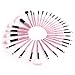 32-Piece Pink Cosmetic Makeup Brush Set with Pink Bag