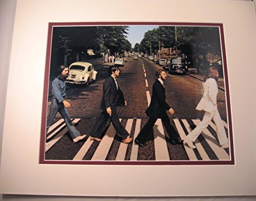 Treasure Chest Shoppe Beatles Abbey Road 11x14 Double Matted 8x10 Color Photo Print John Lennon Ringo Paul Mccartney George Harrison