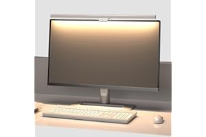 Computer Monitor Lamp, Screen Monitor Anti Blue Light Light Bar, 3 Color Temp Infinite Dimming Eye Monitor Light with Touch C