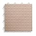 BlockTile B0US5130 Garage Flooring Interlocking Tiles Coin Top Pack, Beige, 30-Pack
