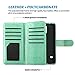 ULAK Galaxy S5 Case, Samsung S5 Wallet Case, Fashion PU Leather Magnet Wallet Flip Case Cover with Built-in Credit Card/ID Card Slots for Samsung Galaxy S5 SV Galaxy S V i9600- Mint Green