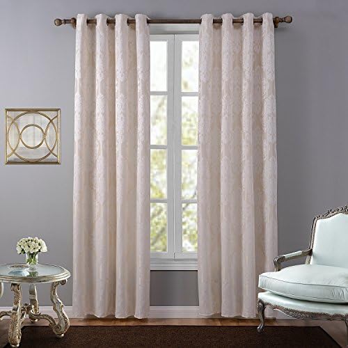 Room Darkening Thermal Insulated Blackout Grommet Window Curtain for Living Room, Beige, 52"W x 84"L, 1 Panel
