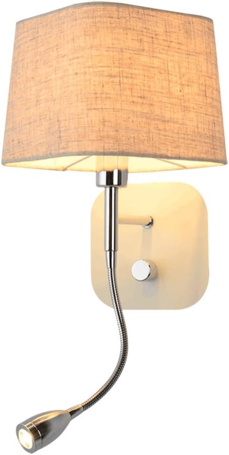 Poersi Wall Lamp Bedroom Industrial Wall Sconce with Switch LED Wall Light Reading Lamps for Bedside Wall Lighting Fixture Vanity Light Fixture