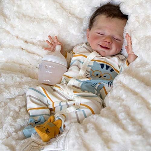 Jh Mm Inches Sleeping Smile Baby Vinyl Reborn Bebe Doll 50cm New Born Toy Realistic Toy For Children Birthday Surprise Presents