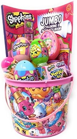 Shopkins Themed Complete Filled Easter Basket 12 Piece Bundle