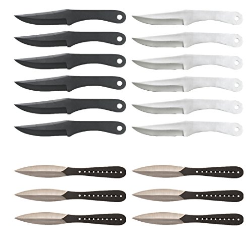 Perfect point pak -712-12 throwing knife set silver and…