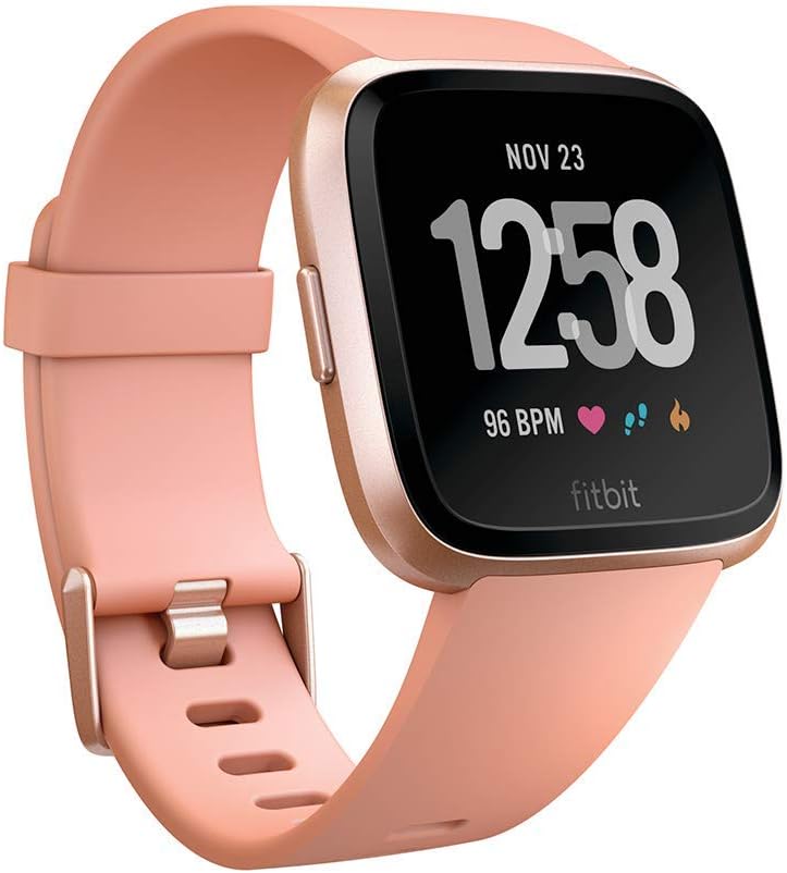Fitbit Versa Health Fitness Smartwatch Heart Rate Music Swim Tracking Peach