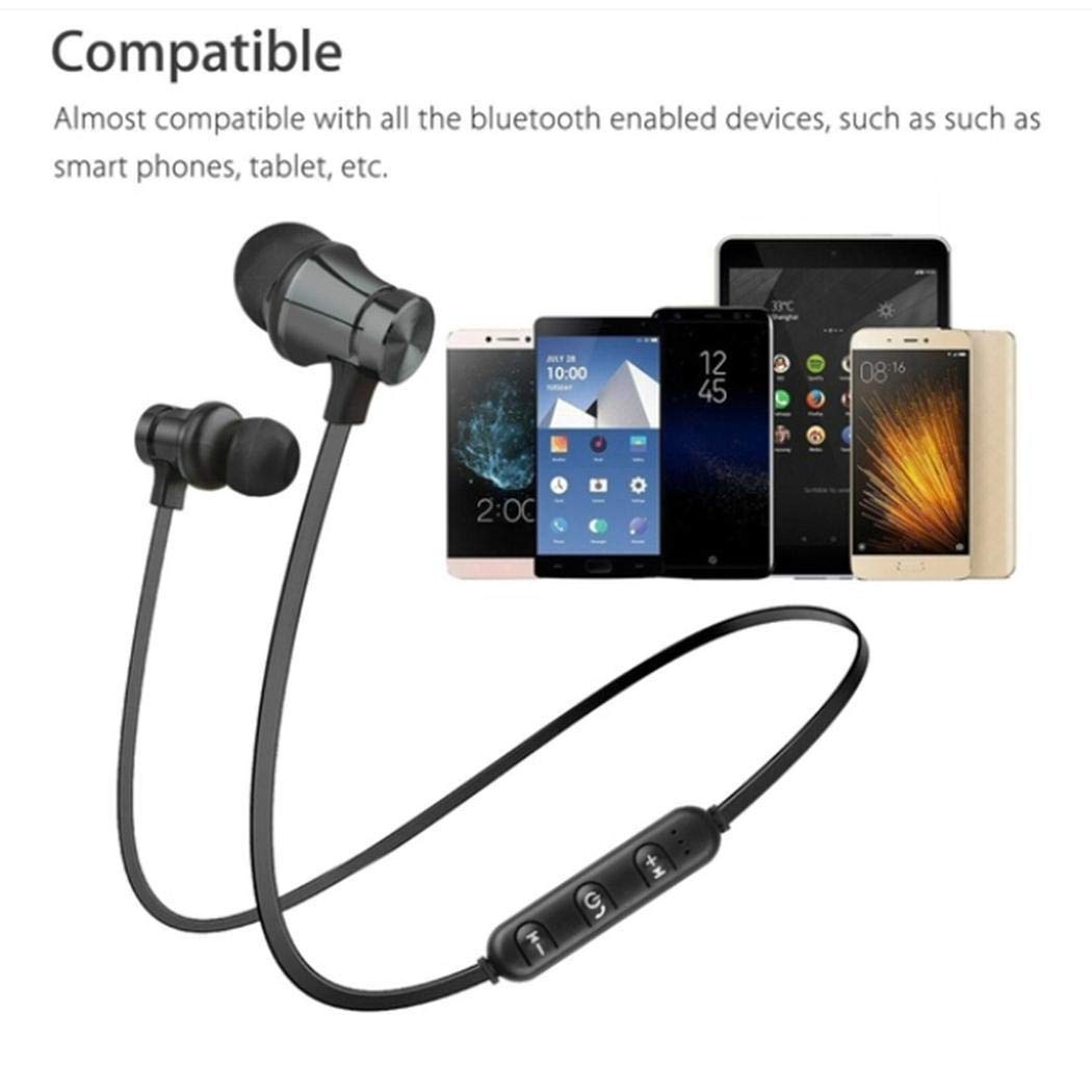 Zimrio Auricular Bluetooth Auriculares deportivos magnéticos inalámbricos Auriculares