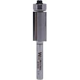 Whiteside 2402 Two Flute Flush Trim Router Bit: 1/2 Inch Cutting Diameter, 1 Inch Cutting Length, 1/4 Inch Shank, 2-5/8 Inch Overall Length, B3 Bearing