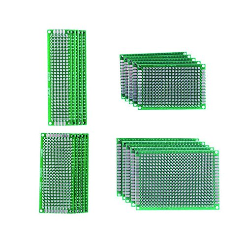 Yohii 20Pcs 4Sizes Prototype Board Double Sided PCB Board Universal Printed Circuit Board
