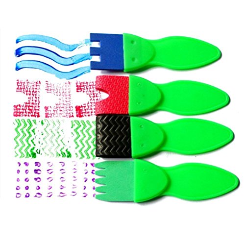 Kids Art & Craft 56 Pieces Sponge Painting Brushes Kids Painting Kits Early DIY Learning include Foam Brushes,Art Craftssponge brush, flower pattern brush, Brush set and 26 English letters