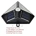 HoozGee Solar Lights Outdoor 24 LED Wireless Motion Sensor Security Garden Wall Light Lamp Waterproof Wide Angle Design (White Light)