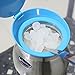 Newness Clear Glass, Stainless Steel and Plastic Sugar Bowl with Lid and Sugar Spoon for Home and Kitchen, 9.4 Ounces(280 Milliliter), Blue