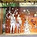 BooDecal Christmas Decorations Hanging Balls Shinning Stars Snowflakes and White Christmas Tree for Home Shop Window Coverings Decor Wall Decals Stickers Holiday Celebration Presents