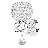 Sunsbell Modern Luxury Crystal Wall Light Chrome Finish Wall Sconce Lighting Fixture (Silver) ()