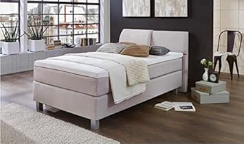 Amazon De Kleines Boxspringbett Schmales Boxspringbett Einzelbett 90x200 Cm Made In Germany