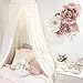 Dix-Rainbow Crib Canopy for Kids Bed Canopy for Girls Bed Canopy Princess White Lace Crib Net Tent for Baby Little Girl Cute Starry Barbie Castles - Lights & Paper Star Gift