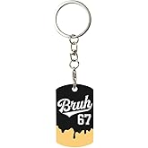 Diputer 67 Keychain Ice Cream Drip 6 7 Meme key chain Funny Gen Alpha Slang Six Seven Gifts For Adults & Kids