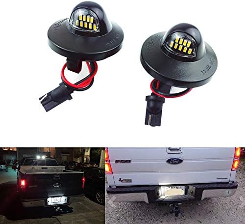 1-Pair Number Plate Lights Super Bright License Plate Lamps LED Assembly Replacement Works with Ford F-150 1990-2014, F-150 Heritage 2004, Error Free