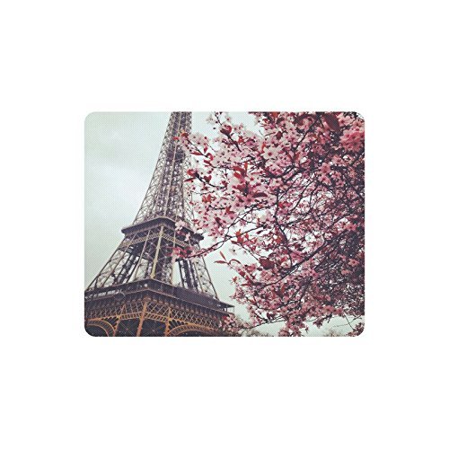 New Arrival! Home Decor Eiffel Tower Paris City Of Love Comfort Cloth Cover Non-Slip Round Mousepad 7.87"x7.87"