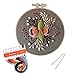 Unime Full Range of Embroidery Starter Kit with Pattern, Cross Stitch Kit Including Embroidery Cloth with Color Pattern, Embroidery Hoop, Color Threads, and Tools Kit (Floral Garland)