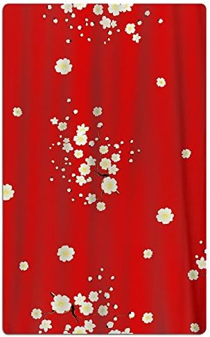 NNHKY Luxury Microfiber Beach Towel - Oversized 31.49" X 51.18" Fast Dry Bath Towel, Super Absorbent Bath Sheet Pear Flower - Red for Adults and Kids, Best for Travel, Pool, Beach, Swim