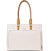 BOSTANTEN Leather Briefcase for Women Vintage 15.6 inch Laptop Bag for Women Business Tote Shoulder Handbag