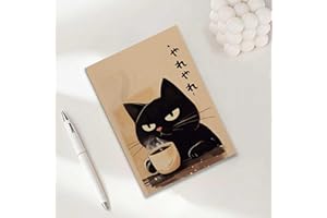 Cat Notebook Journal, A5 Journal Notebook for Office Note Taking, 8.3 x 5.8 inch Writing Diary Subject Notebooks Planner, Tra