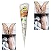 Temporary Tattoo Kit, 4 Color 4 Tube Black White Red Brown Paste Cone India Body Art Painting Drawing with 6 x adhesive Stencil
