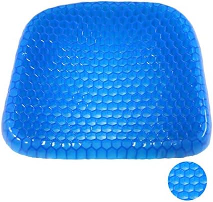 Breathable Gel Cushion, Ergonomics Honeycomb Designed Soft Gel Mat for Office Chair, Wheelchair,Car Seat Cushion,Blue,Men