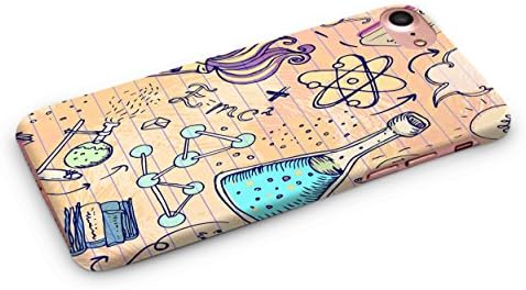 Cover Affair Science Printed Designer Hard PC Slim Light Weight Back Cover Case Compatible with Apple iPhone 7-2016 / Apple iPhone 8-2017 (Orange & Blue) (G5-D79)