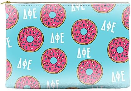 Delta Phi Epsilon Donut Pattern Blue Cosmetic Accessory Pouch Bag for Makeup Jewelry &amp; other Essentials