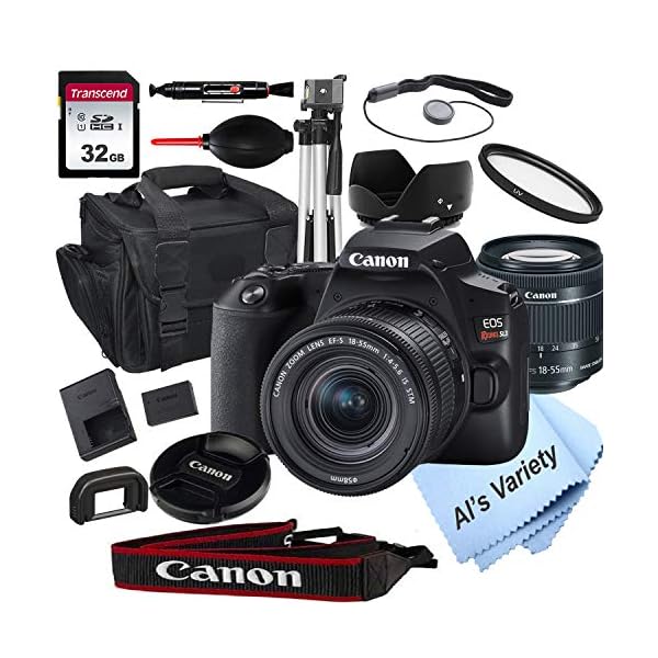 Canon-EOS-Rebel-SL3-DSLR-Camera-with-18-55mm-f4-56-is-STM-Zoom-Lens-32GB-Card-Tripod-Case-and-More-18pc-Bundle