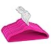 Zober Velvet Baby Hangers for Closet - Pack of 30 Non Slip Toddler Hangers for Shirts, Pants & Dresses w/ Swivel Hook - Durable Infant Hangers w/ Notches - Small Kids Hangers - Pink