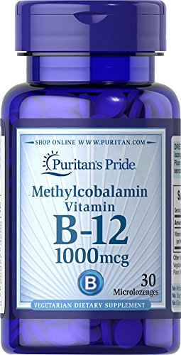 Puritan's Pride Methylcobalamin Vitamin B-12 1000 mcg-30 Microlozenges Puritan's Pride Methylcobalamin Vitamin B-12 1000 mcg-30 Microlozenges