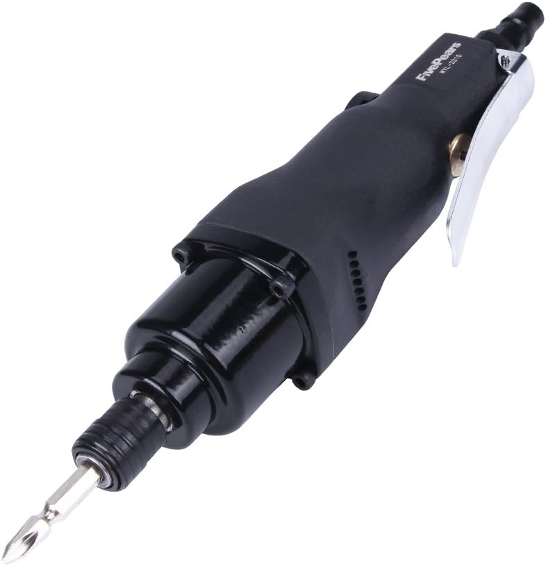 FivePears 1/4-Inch Pneumatic Air Powered Screwdriver,10H Air Torgue Screwdriver with Bit,11000rpm,M8-M10 Screw Capacity,210N.m Torque