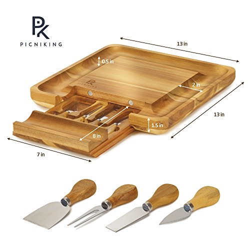 2 Cheese+BAMBOO+13x13x1+5+Charcuterie+Platter