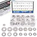 Glarks 175Pcs 304 Stainless Steel Large Penny Fender Washers Assortment Set-M3, M4, M5, M6, M8, M10, M12