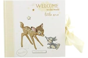 Happy Homewares Welcome to The World Little One Bambi Album with Ribbon - 50 Pictures - Officially Licensed