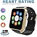 Cindy MSRM Smart Watch 1.54 Inch Support Android 4.2 or abouve and iPhone5s/6/6s/7/7s Remote Camera and Anti Lost (Black)