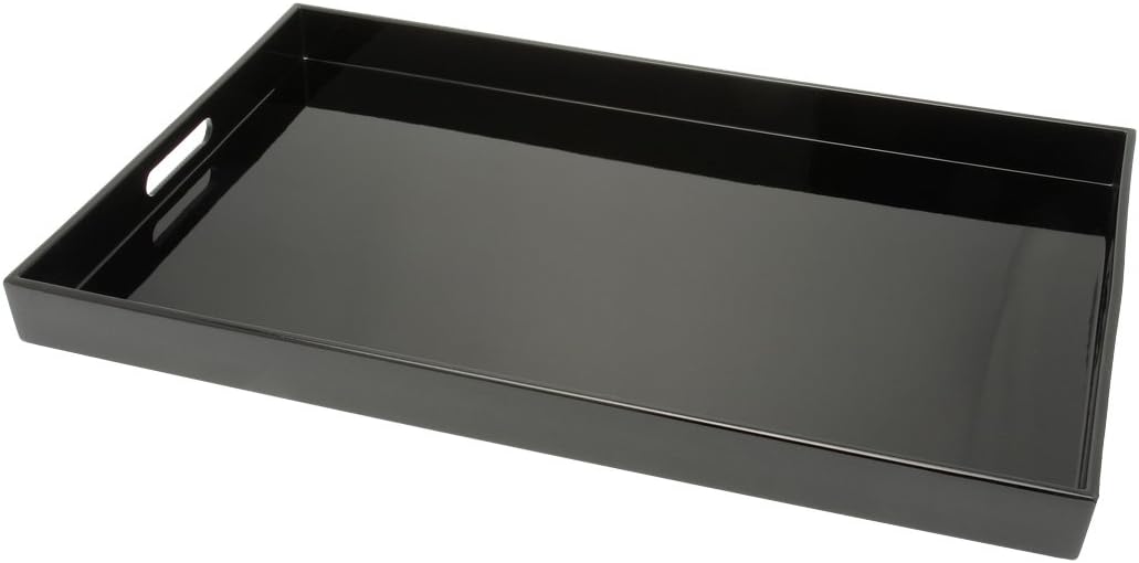 Kotobuki Rectangular Lacquer Serving Tray, 183/4Inch, Black Amazon