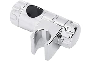 Shower Bracket, Shower Rail Head Bracket Holder 25mm Replacement Hand Shower Head Bracket Arm C for Adjustable Slide Shower A