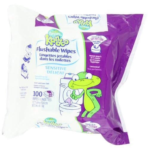 Pampers Kandoo Sensitive Flushable Wipes, 100 Count (Pack of 6) image