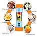 Portable 6 Blades in 3D Juicer Cup,Updated Version Rechargeable Juice Blender Magnetic Secure Switch Electric Fruit Mixer for Superb Mixing 380ml (blue)
