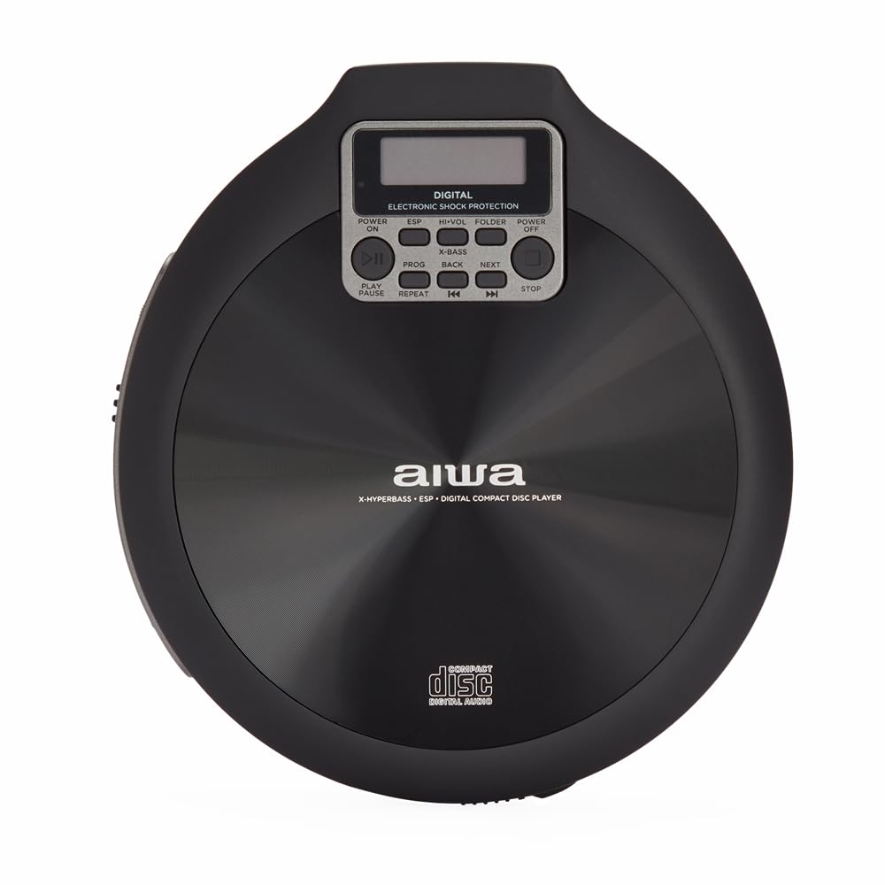 Aiwa PCD-810BK CD Player Grey and Black