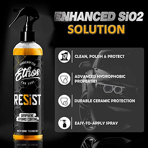 Ethos Resist UV Ceramic Coating for Cars Reduces Water Spotting Enhances Coatings